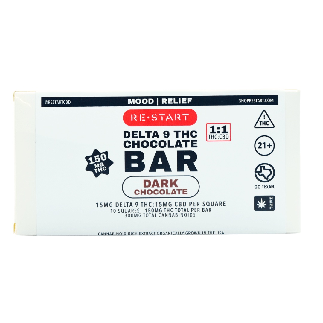 Delta 9 THC CBD 300MG Chocolate Bar (1:1) / Dark